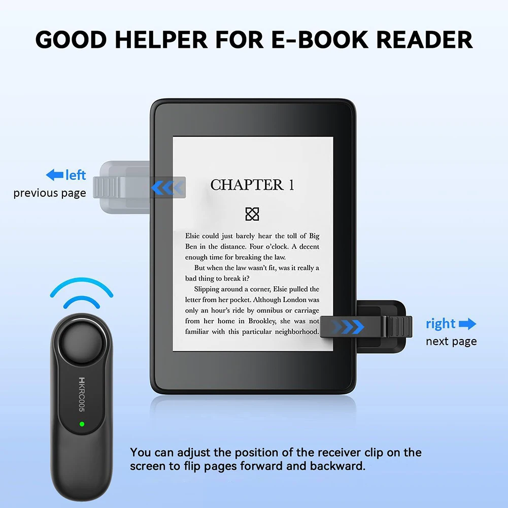RF Remote Control Page Turner Auto Clicker Extenders Remote Trigger Hands Free Camera Shutter for Kindle Paperwhite eReaders