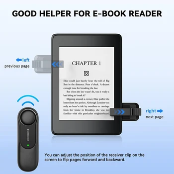 RF Remote Control Page Turner Auto Clicker Extenders Remote Trigger Hands Free Camera Shutter for Kindle Paperwhite eReaders 1