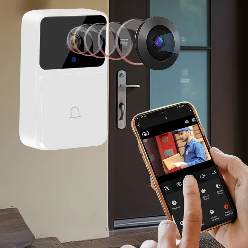 WiFi Video Doorbell Wireless HD Camera Night Vision Smart Home Security Two Way Audio Video Call Photo Doorbell