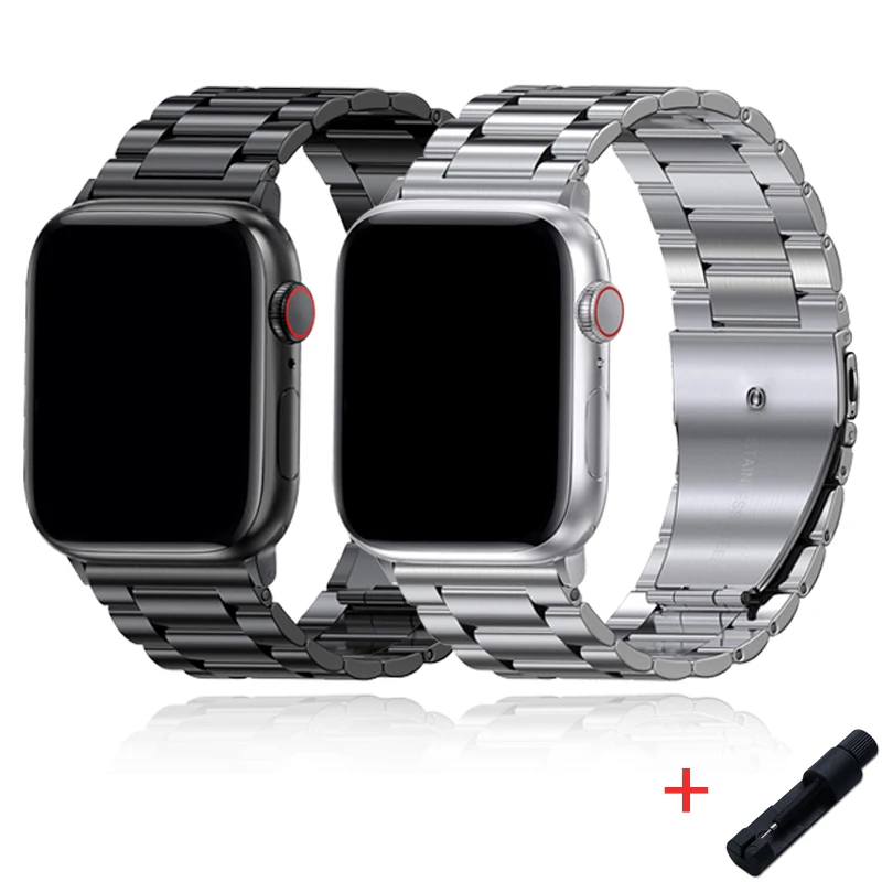 

Stainless Steel Strap For Apple Watch Band 49mm 45mm 41mm 40mm 44mm 42mm 38m Metal Bracelet For iwatch Series 9 8 7 Ultra 6 SE 3
