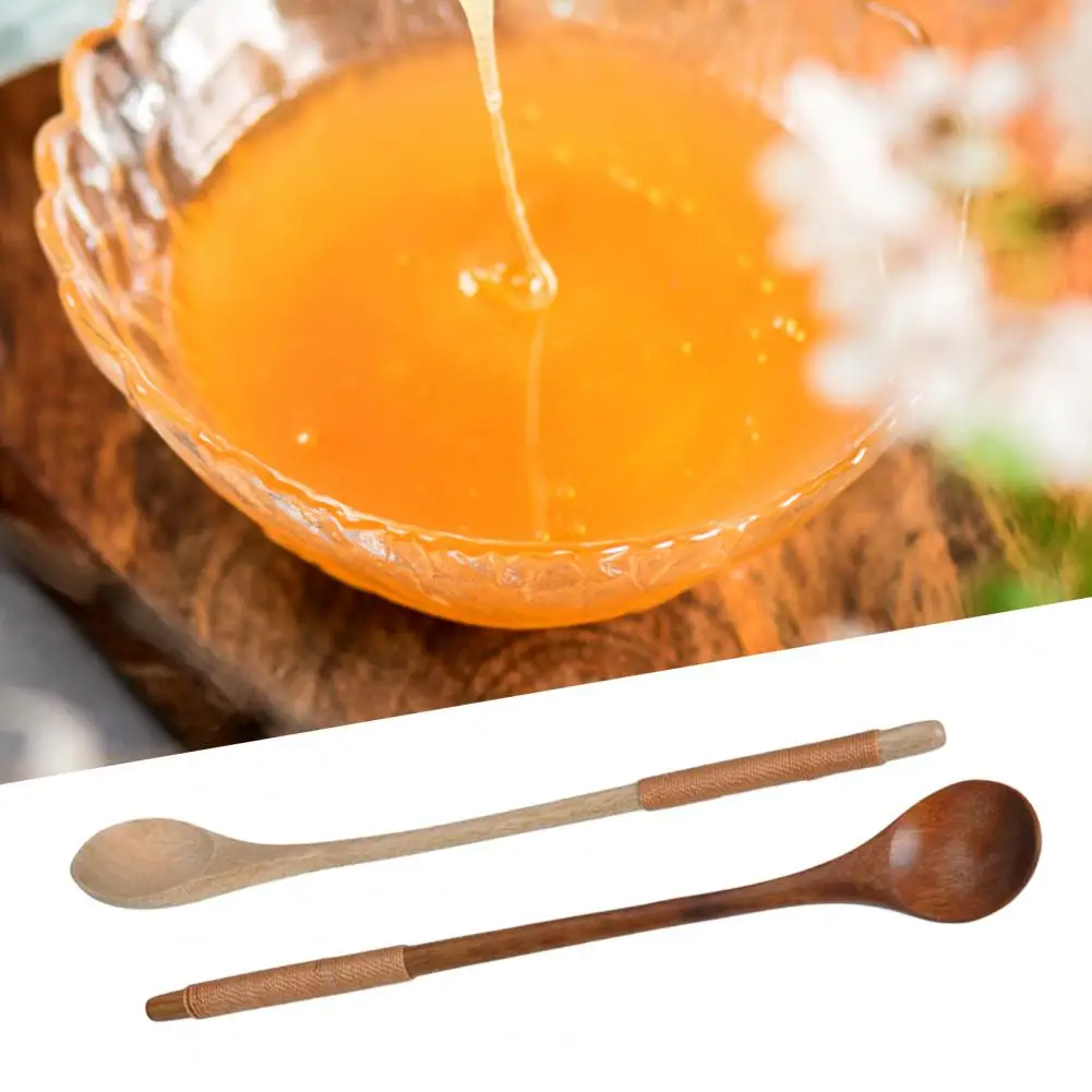 Wooden Spoon Bamboo Soup Teaspoon Scoop for Kitchen