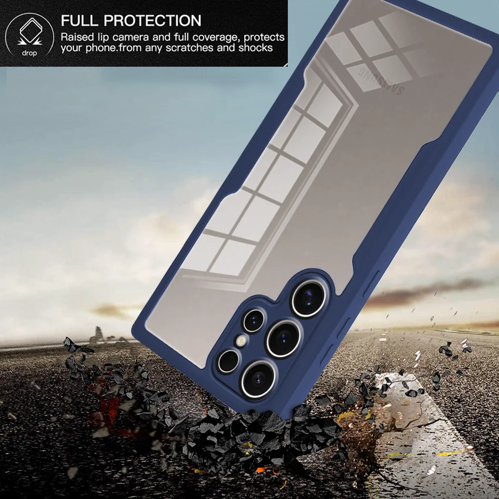 Ultra-Slim 360° Double-Sided Clear Protective Phone Case with Screen Protector