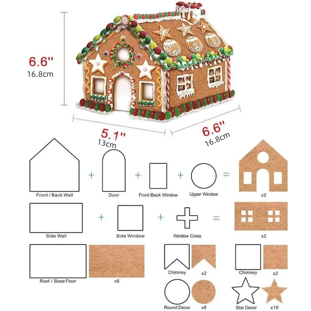 3D Gingerbread House Cookie Cutter Set 2