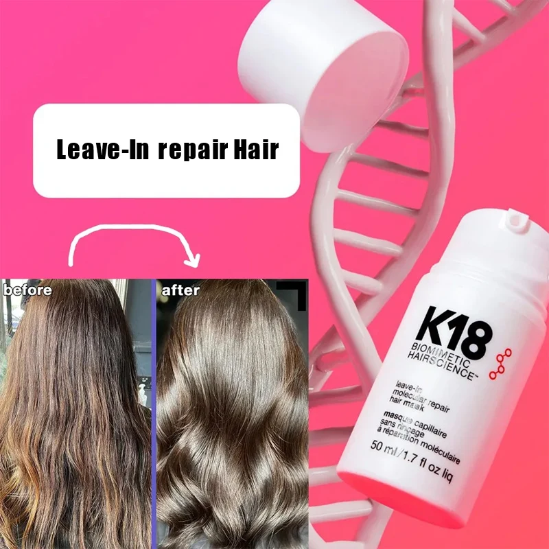 Original 50ml K18 Leave-In Molecular Repair Hair Mask Damage Restore Soft hair Deep Repair Keratin & Scalp Treatment Hair Care