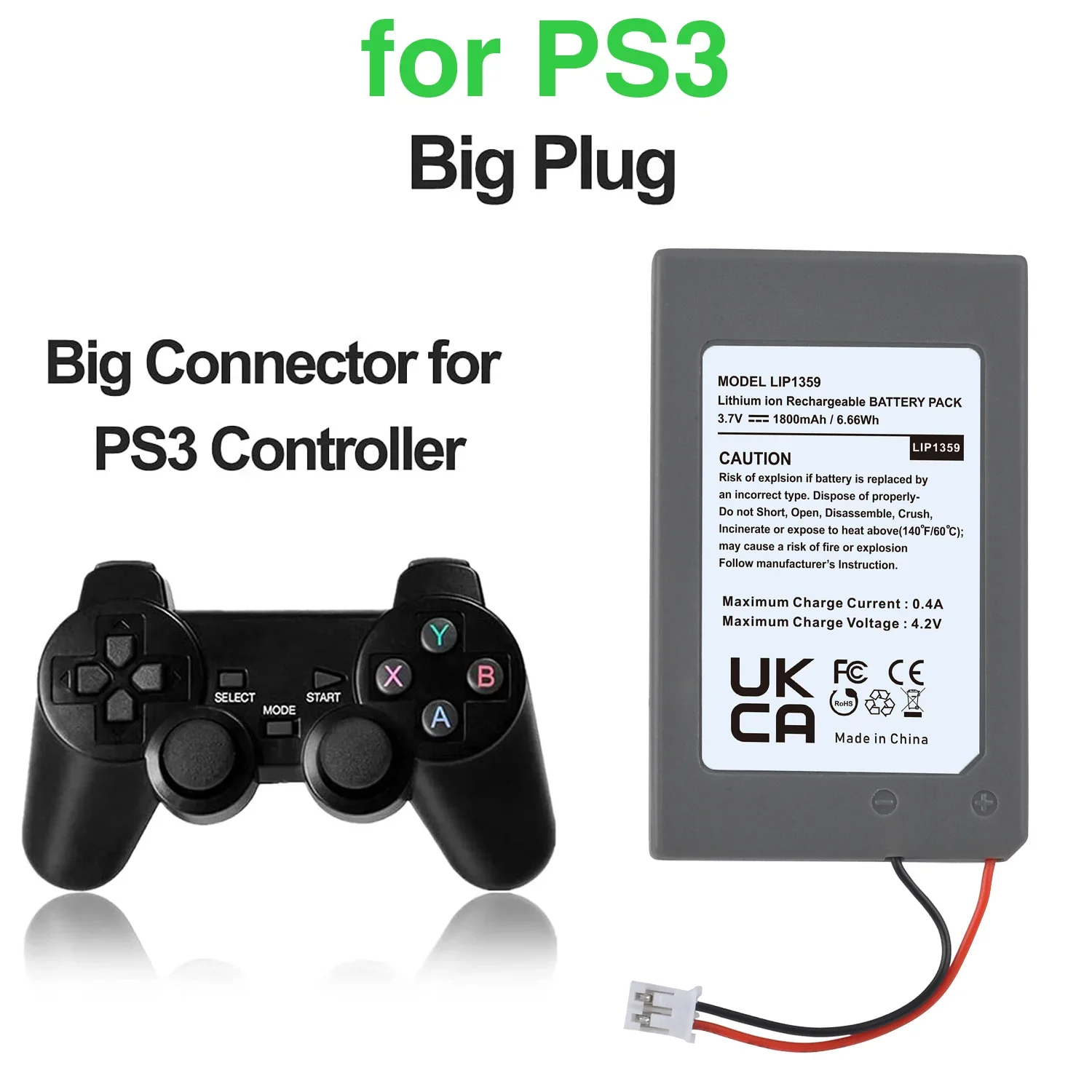 PS3 Controller Battery for Sony PlayStation Sixaxis DualShock