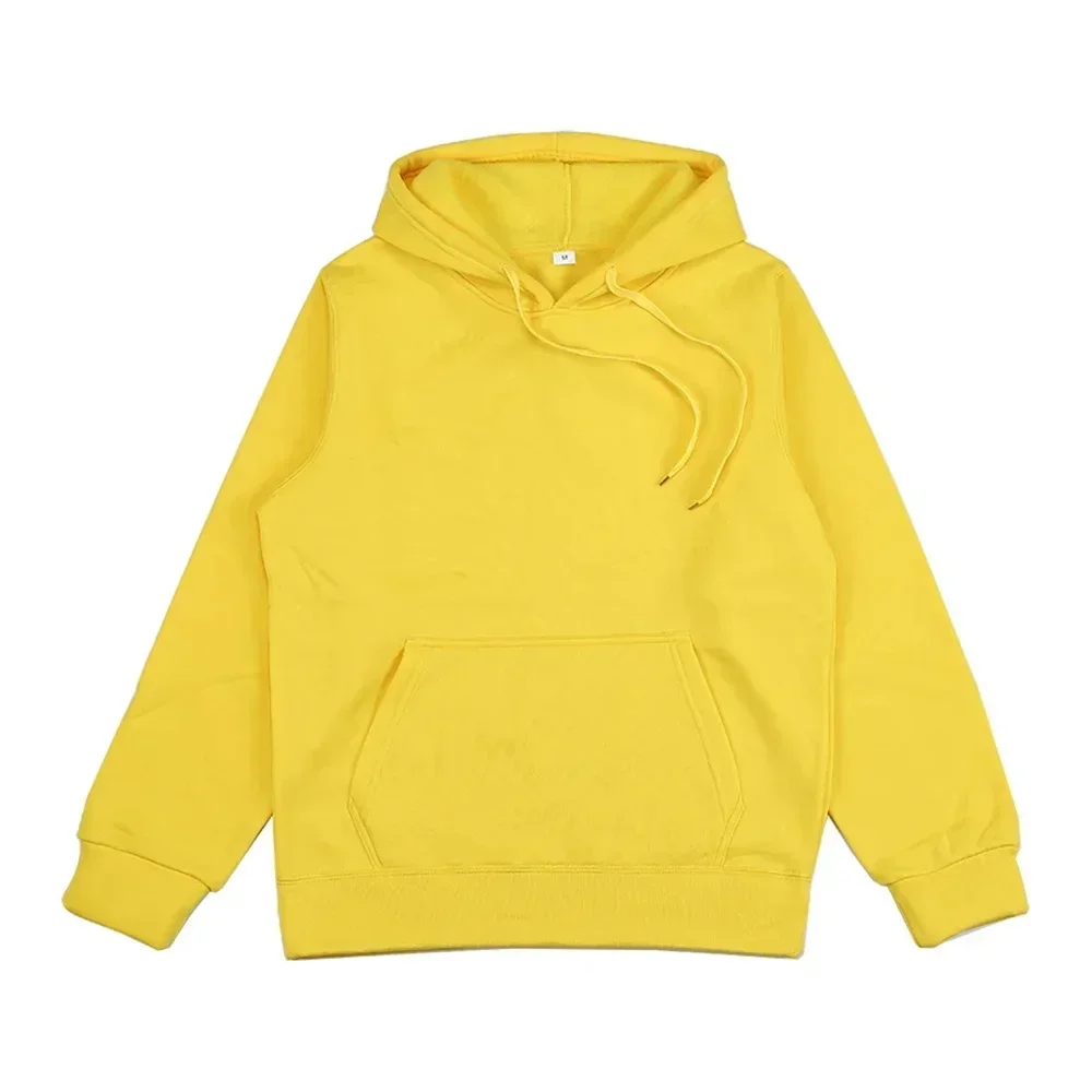 Autumn and Winter New Men's and Women's Sweatshirt Fashion Solid Hooded Sweater Hip Hop Fleece Pullover Street Apparel