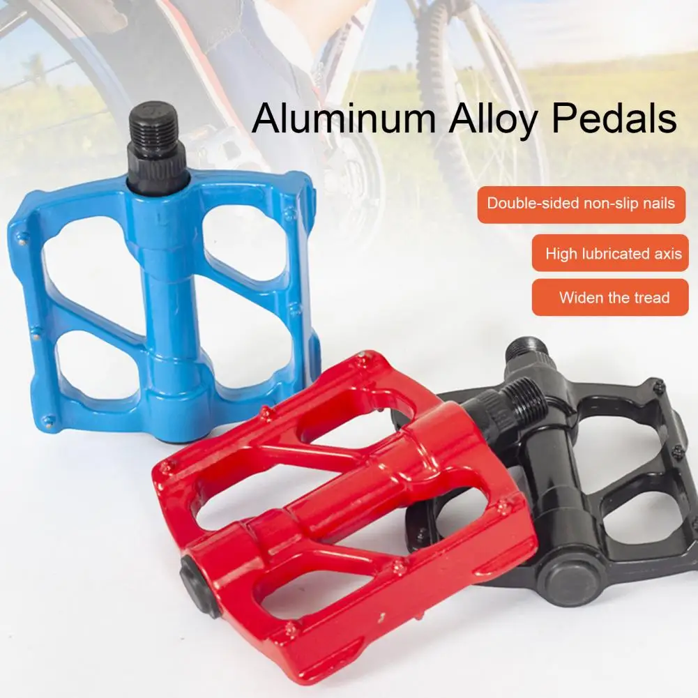 

High Strength Hollow-out Design Bike Pedals, 3 Sealed Bearings, Bicycle Flat Pedals, Road Mountain Bike, Anti-Slip Pedal, 1 Pair