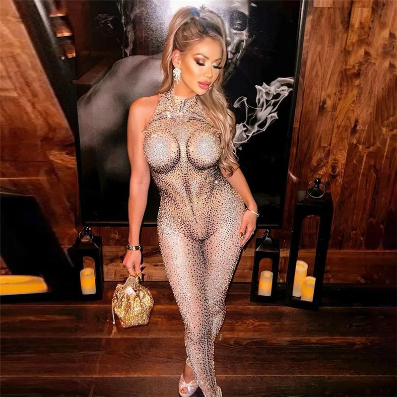 Women Fashion 3D Body Print Bodycon Jumpsuit Spring 2024 Turtleneck Sleeveless Sexy Club Hipster Streetwear Y2k Skinny Rompers
