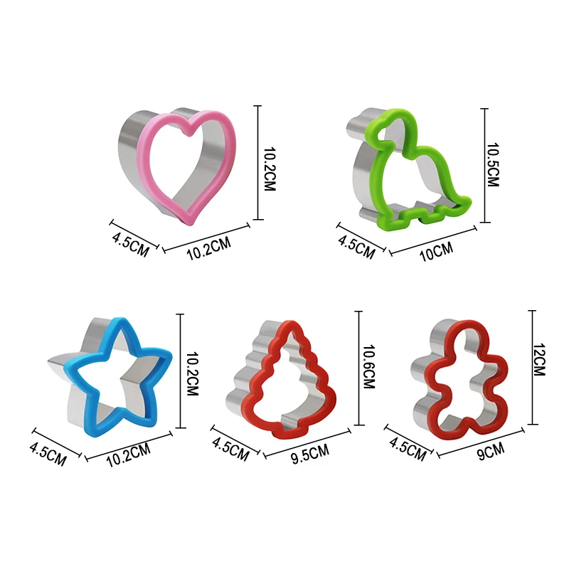 

Stainless Steel Sandwich Cutter Set for Kids, Animal, Dinosaur, Star, Heart Shape, Bread Mould, Metal Cookie Cutters, 1Pc