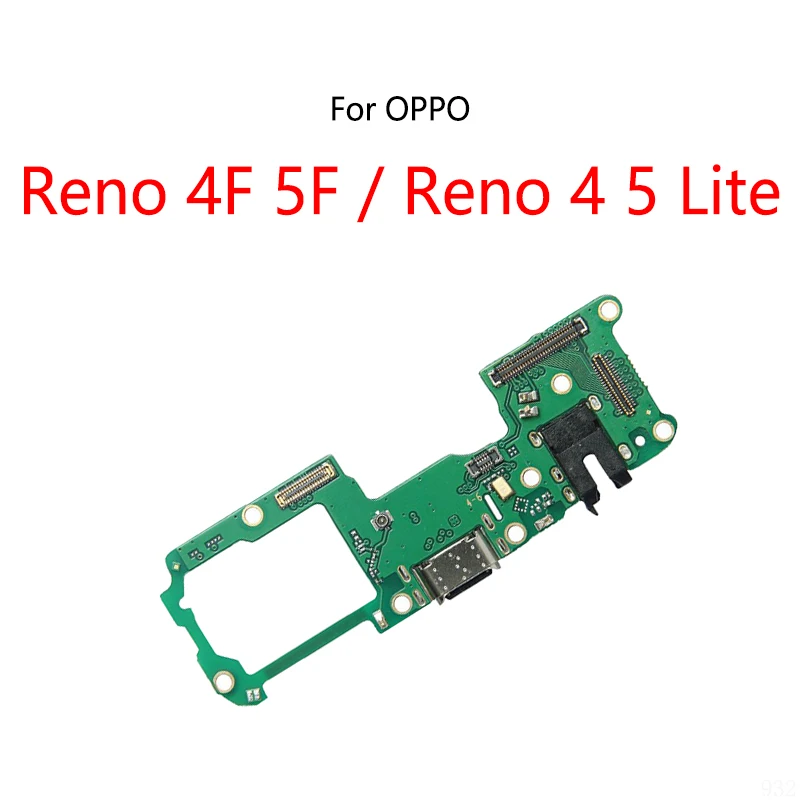 

10 шт./лот для OPPO Reno 4F 5F 4 5 Lite USB-порт для зарядки, разъем, штекер, гибкий кабель, модуль зарядной платы