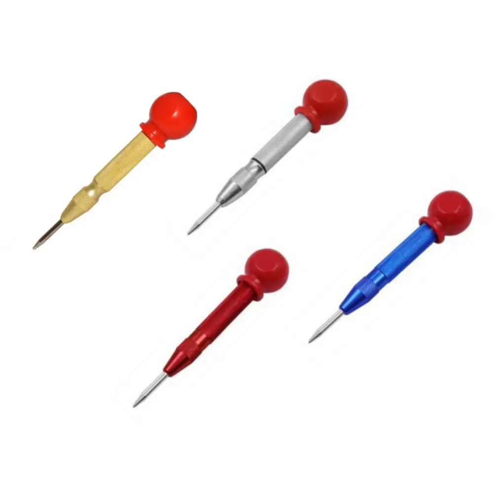 1pc Automatic Center Punch Hole with Cap Adjustable Impact Spring Loaded Punch Wood Press Dent Marker Woodworking Tool Drill Bit