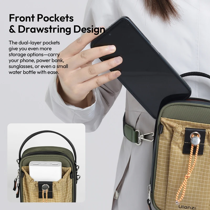 Ulanzi NC-02 U Mini Phone Pouch Photography Sling Bag for Smartphone Microphone Camera Travel Vlog Livestreaming Accessories