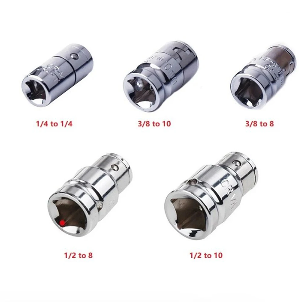 Hex Socket Bit Chamfer Converter 1/4 3/8 1/2 Square Drive To 1/4 Screwdriver Bit Adapter For Rachet Wrench Repairing Hand Tools 3