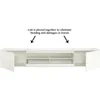 TV Console, Television Stands 78" Long White 70 Inch TV Stand with LED Lights, 3 Storage Cabinets Soundbar Shelf 90 Inch TVs 6