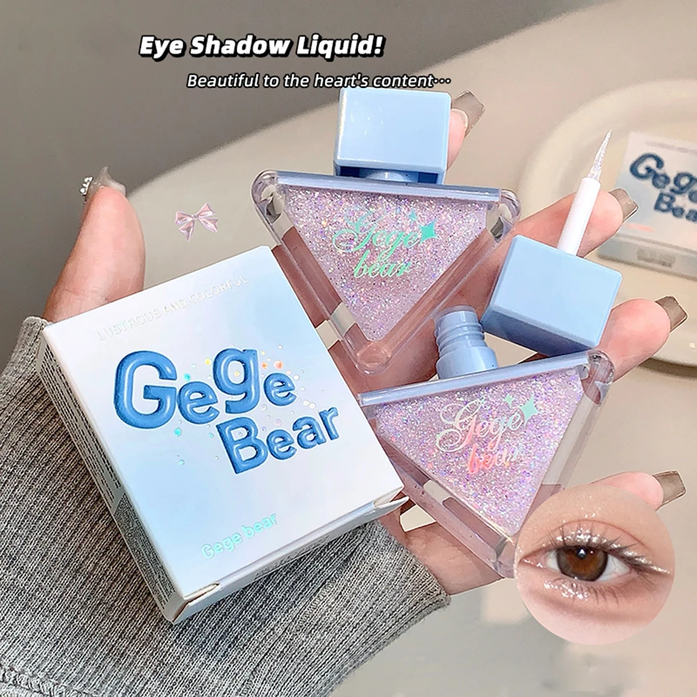 Gege Bear Glazed Eyeshadow Liquid Pearlescent Glitter Brightens Highlight Silkworm Liquid Eyeshadow