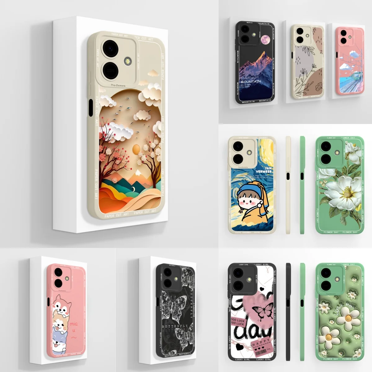 Durable Drop-Resistant Puppy Moon Design Phone Case
