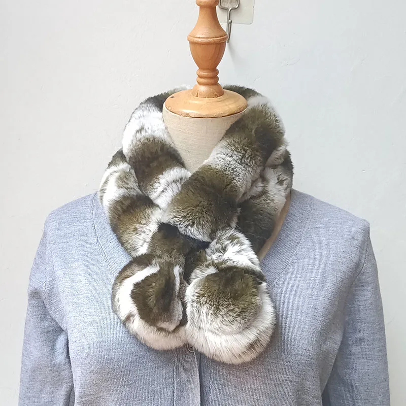 

Женские модные Зимние Теплые Натуральные рандовые роскошные высококачественные женские шарфы из натурального меха теплые короткие шарфы