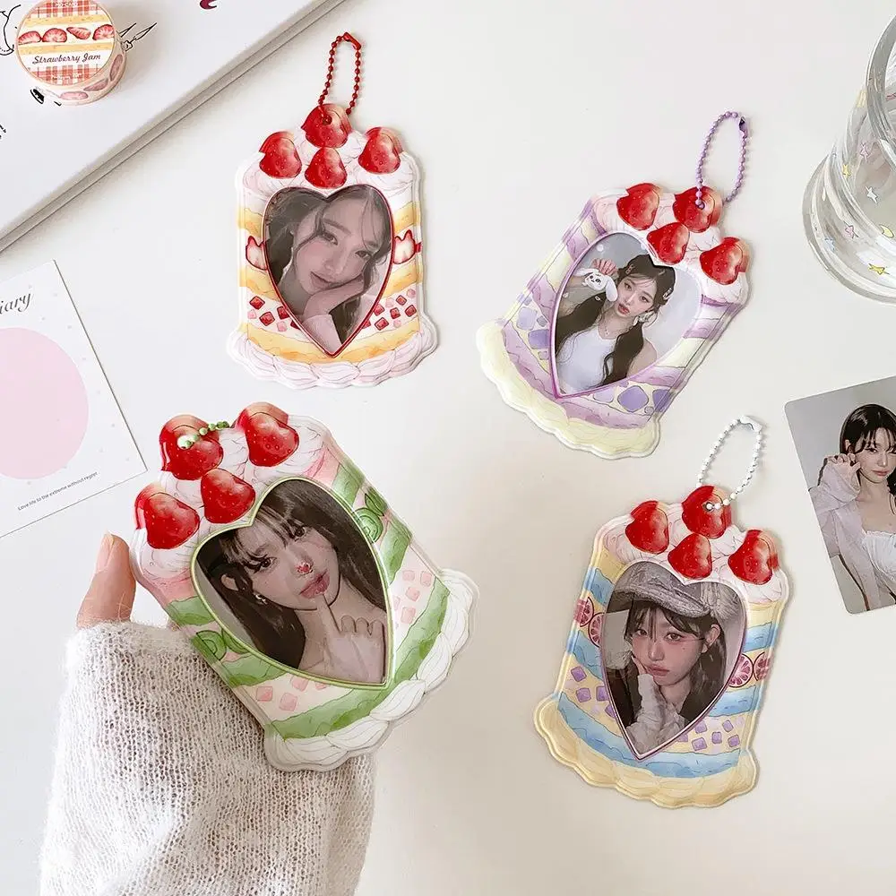 Vintage Cartoon Phone Photocard Holder with Hanging Chain