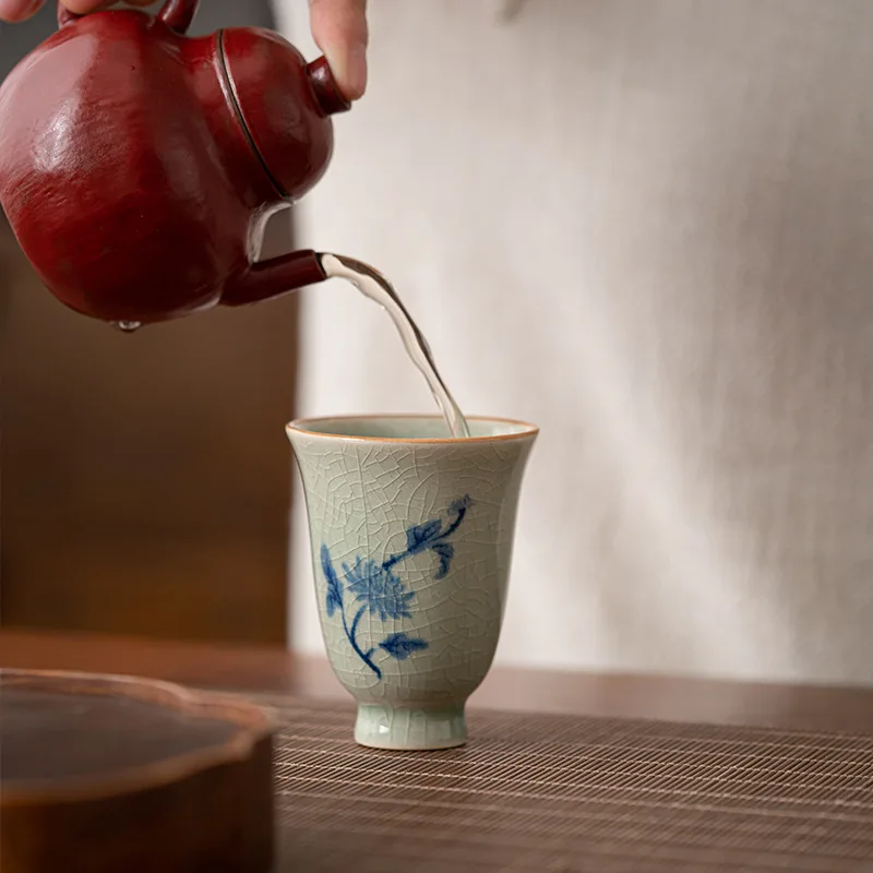 Home Guest Host Cup Orchid Bamboo Chrysanthemum Beauty Plum Personal Scent Single Tea Chinese Ceramic Teaware Kitchen Dining Bar tea cup