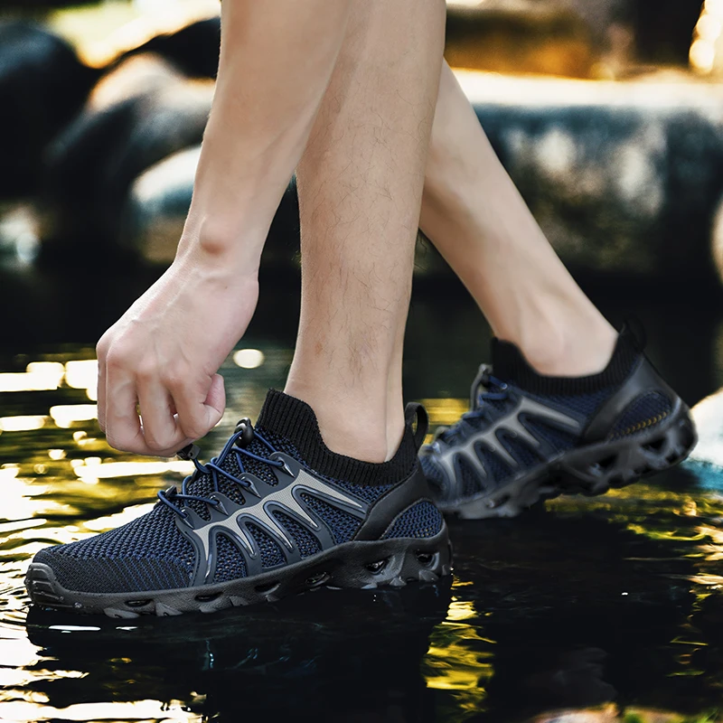 Men Women Upstream Wading Hiking Water Shoes Non-Slip Breathable Mesh Outdoor Fashion Camping Aqua Sneakers Swimming New 36-47