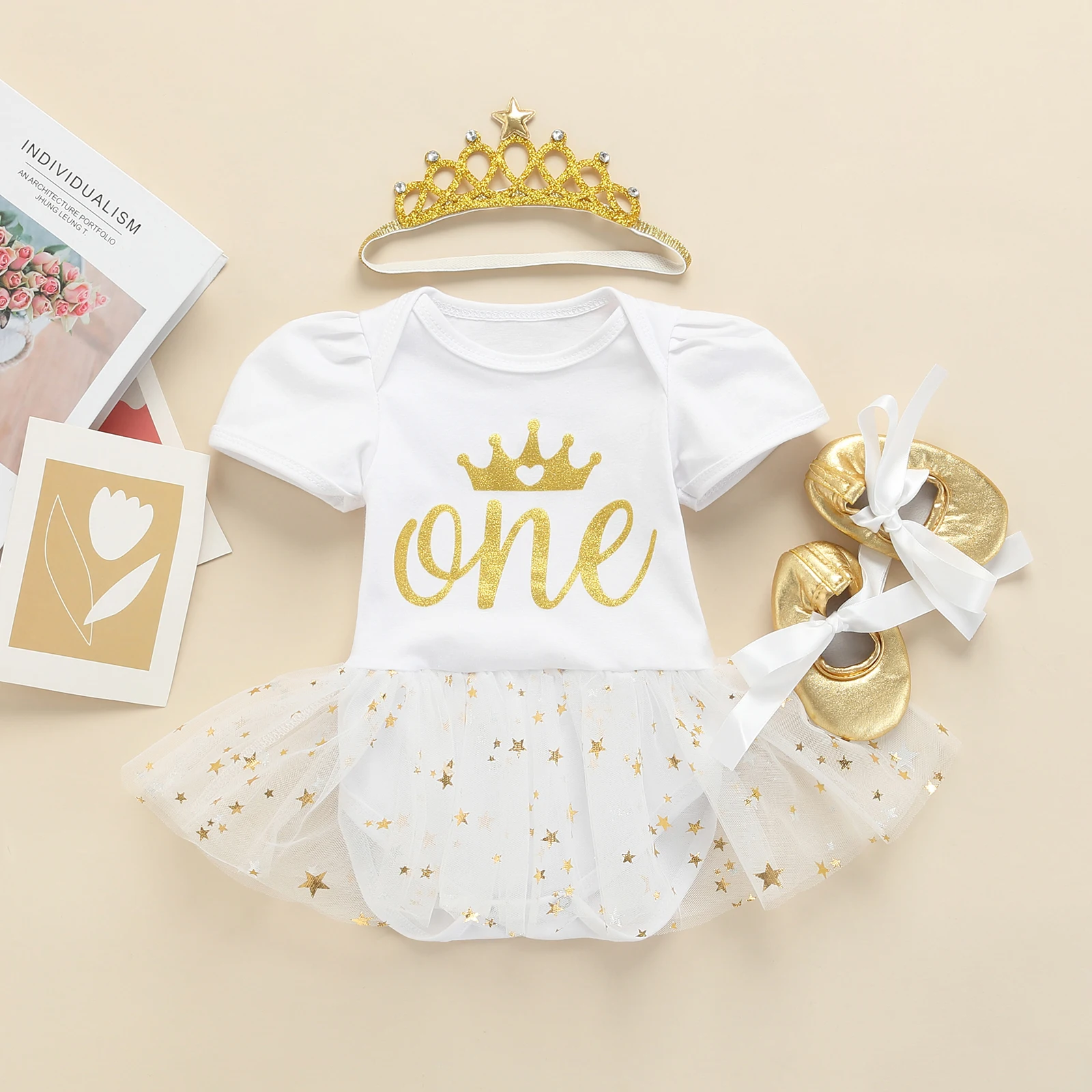 Ma&Baby 0 18M 1st Birthday Newborn Infant Baby Girls Rompers One Letter