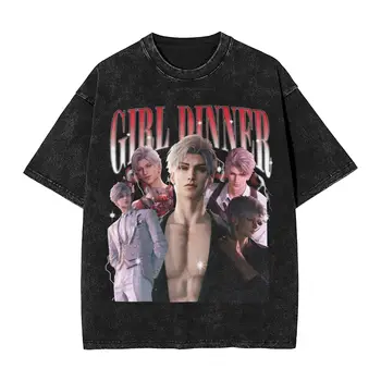 Magliette lavate Sylus Love And Deepspace LDS Girl Cena Gioco Poster Hip Hop T-shirt Street Streetwear 100% cotone Tees Uomo