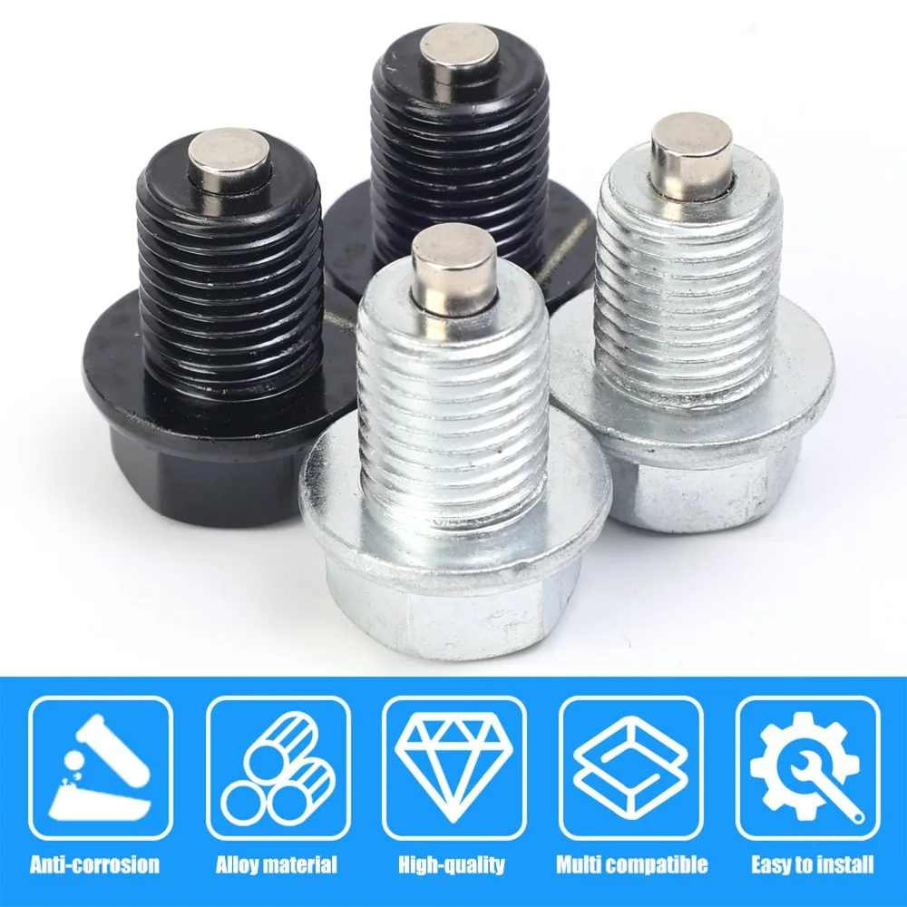 Magnetic Extended Oil Drain Screw Car Engine Parts M14*1.5 Threads Carbon Steel Oil Pan Plug for Modern Kia Volkswagen Honda