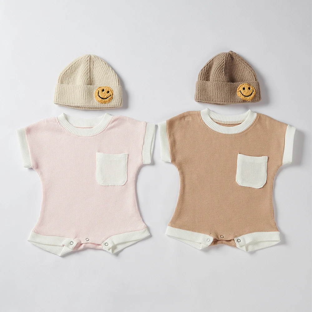 2022 Summer Newborn Infant Romper Cotton Short Sleeve Baby Boys Girls Romper Clothes Onepiece Fashion Baby Clothing baby clothes cheap