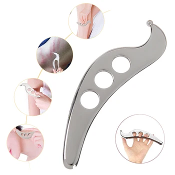 Strumento Gua Sha in Acciaio Inossidabile, Tavoletta Manuale per Massaggio e Raschiatura, Raschietto per Muscoli di Corpo, Spalle, Schiena, Braccia e Gambe