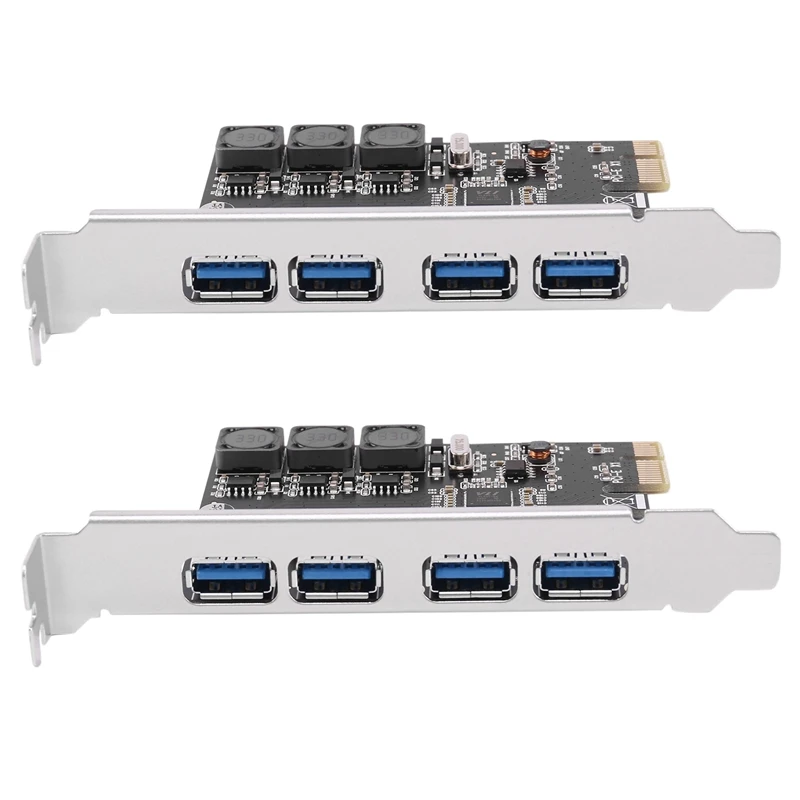 

2X 4-портовая плата расширения USB 3,0 Pci Express Pcie Pci-E USB 3,0 контроллер хоста 4 X USB3.0 USB 3,0 с добавлением карт расширения