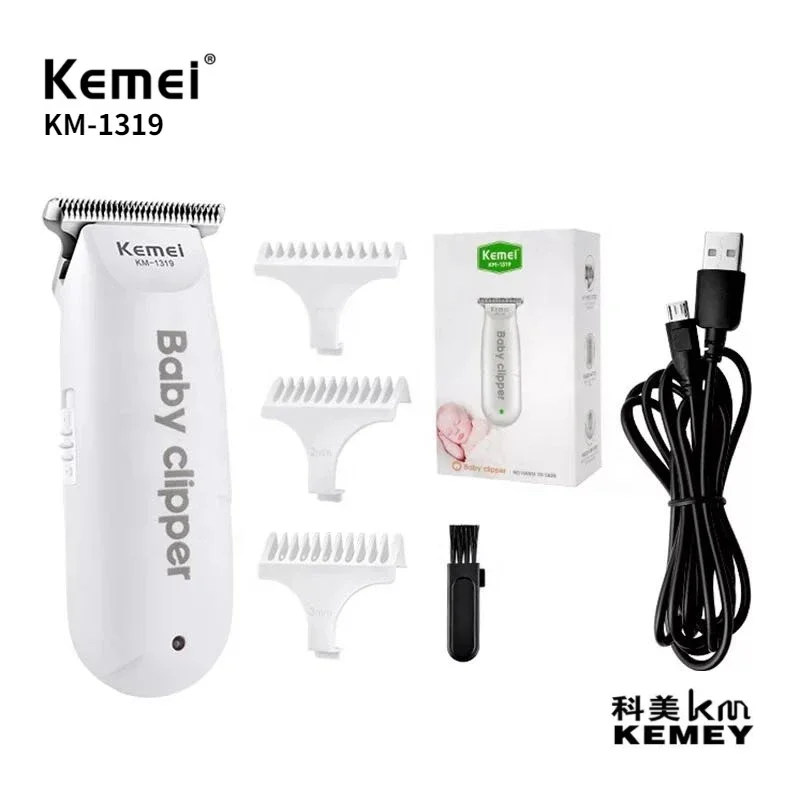 Kemei Rechargeable Electric Hair Clipper KM-1319 Baby Hair Trimmer Portable Household Clipper