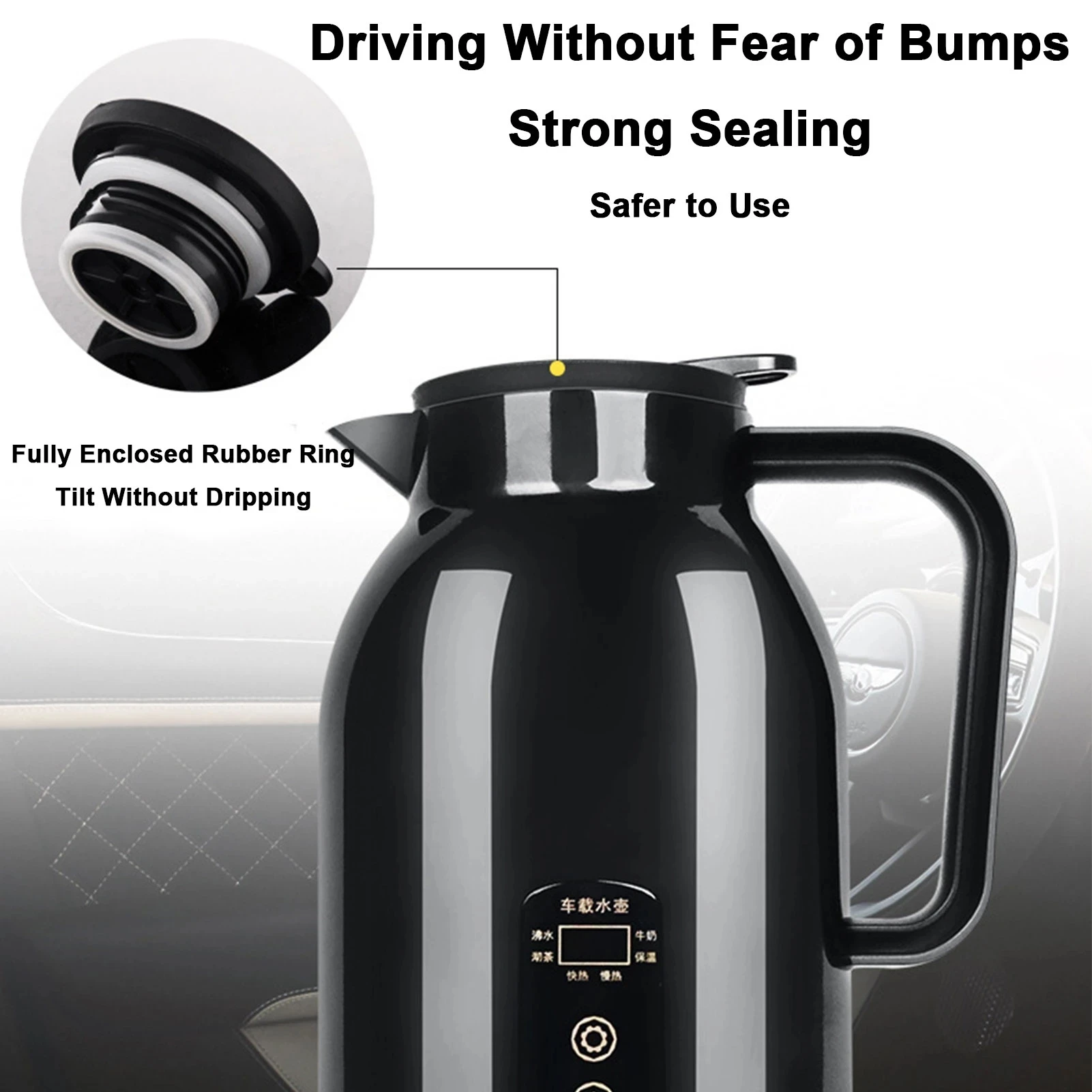 Auto-waterkoker, 750 ml, draagbare elektrische