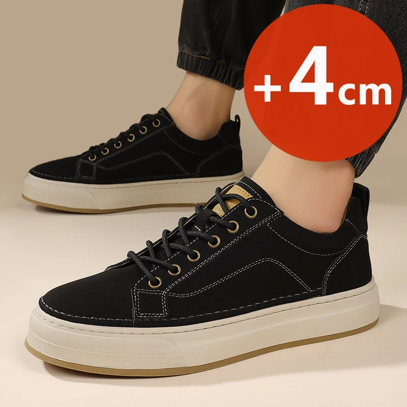 

2024 Men's Elevator Shoes Invisible Height Increasing Sports Shoes Man Hidden Heels 4CM Inner Increased Lift Shoes Men Sneakers