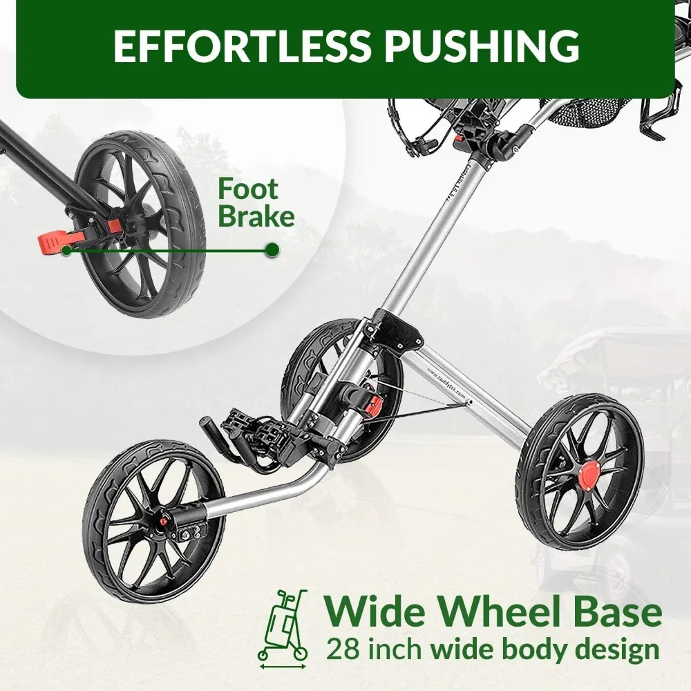 Caddylite 15.3 V2-Deluxe Quad-Fold Golf Push Cart