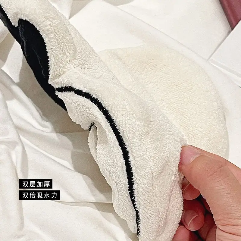 French Hand Towel Absorbent Thickened Cute Creative Kitchen Coral Velvet Small Hanging Towel Internet Celebrity