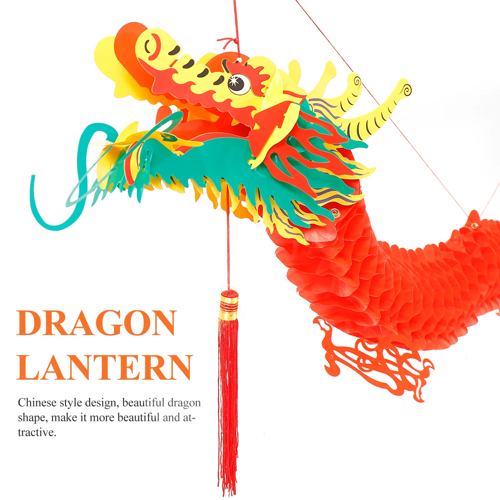 1.5M Chinese New Year Spring Festival Dragon Lantern Plastic Hanging Lantern Ornaments for Decoration 5