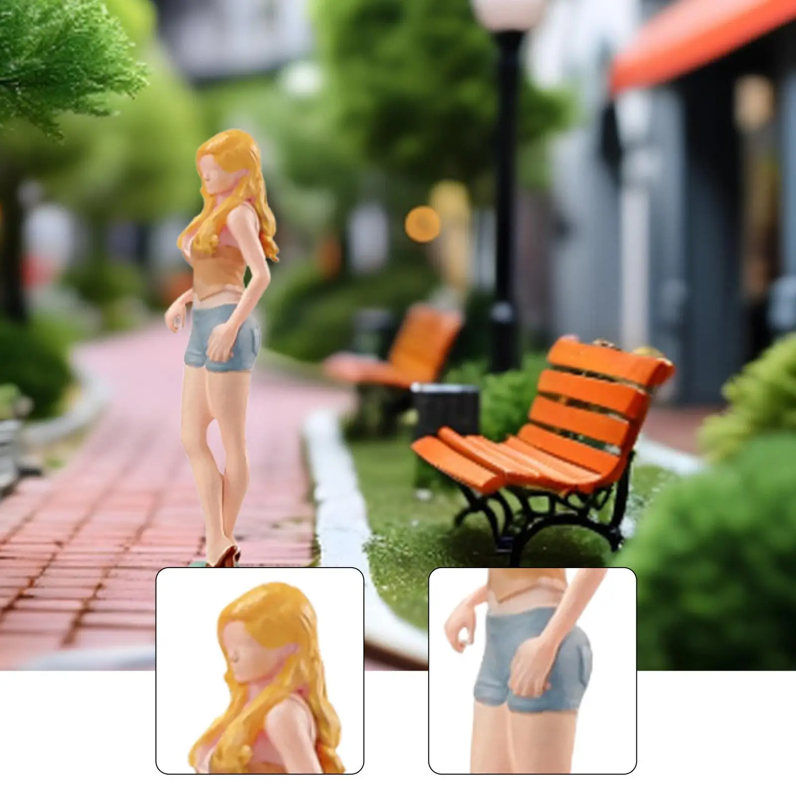 1/64 Miniature Figure 1:64 Scale Resin Standing Hand Painted for Photography Micro Landscape Diorama Accessories Decoration 1/64 Miniature Figure 1:64 Scale Resin Standing Hand Painted for Photography Micro Landscape Diorama Accessories Decoration