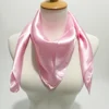 90cm Square Scarf Women New Spring Stain Silk Touch Wrap Shawl Female White Black Color Hijab Scarves Fashion 3