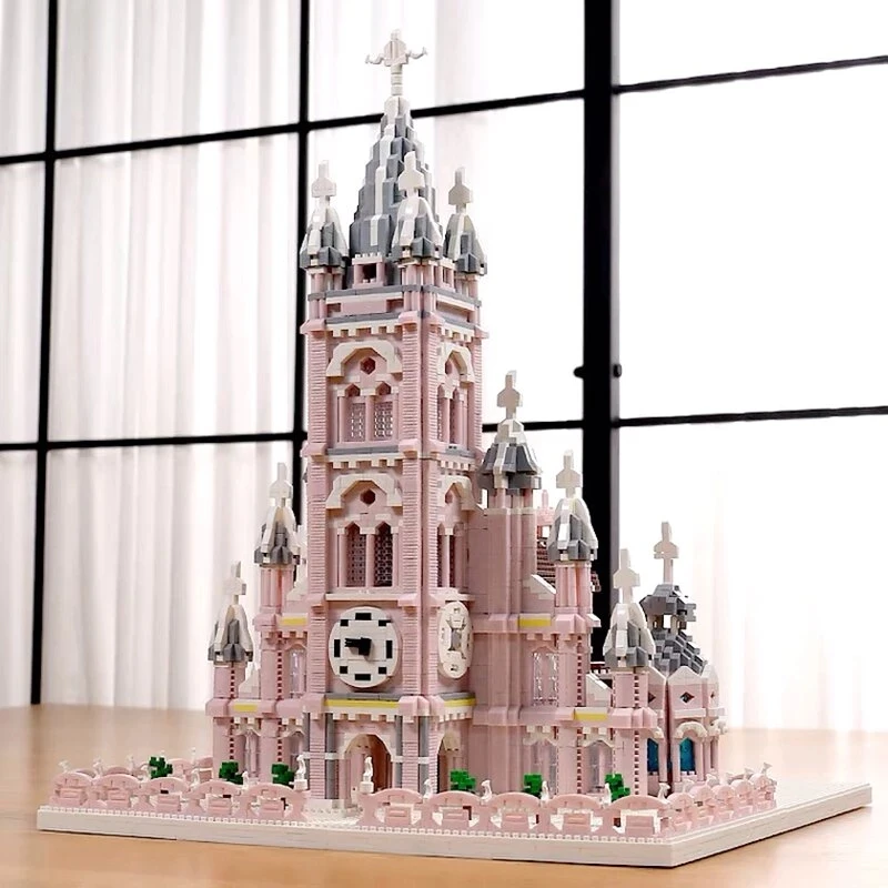 

Miniature Church Building Blocks Monastery Cathedral Mini Building Model Kit for Adults Kids Collectible Assembly Blocks No Box