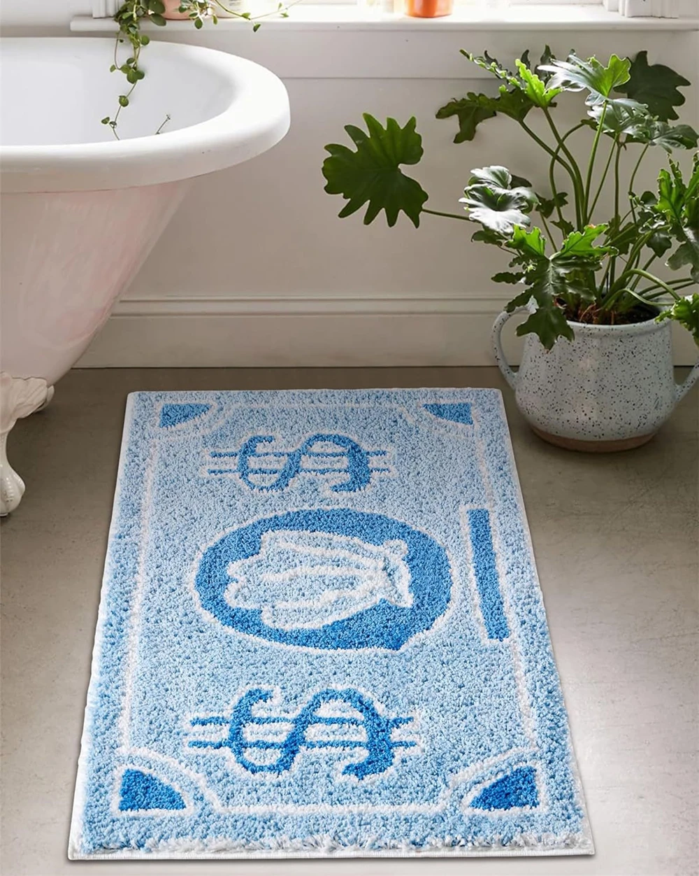 Coin Pattern Rug - Non Slip Floor Mat | Spongebob Style Decor for Bedroom & Living Room
