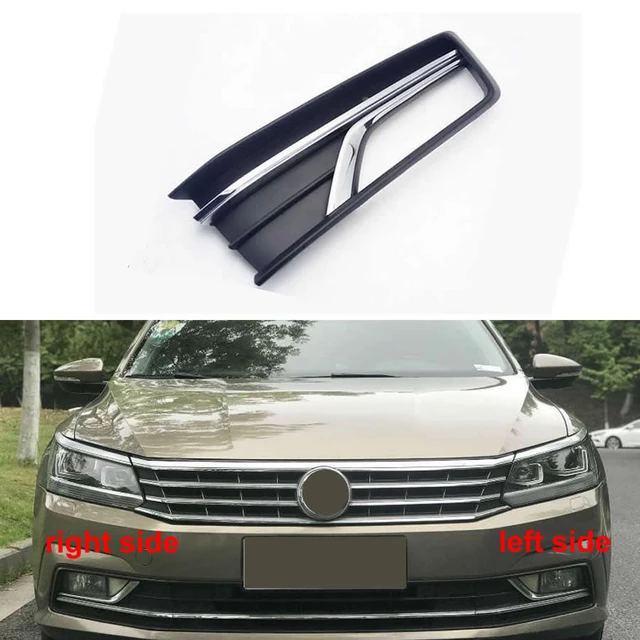 Car Front Left Right Bumper Fog Lamp Surround Grill Protector For  VOLKSWAGEN For VW Passat 2012-2015 Front Fog Light Covers Trim - AliExpress