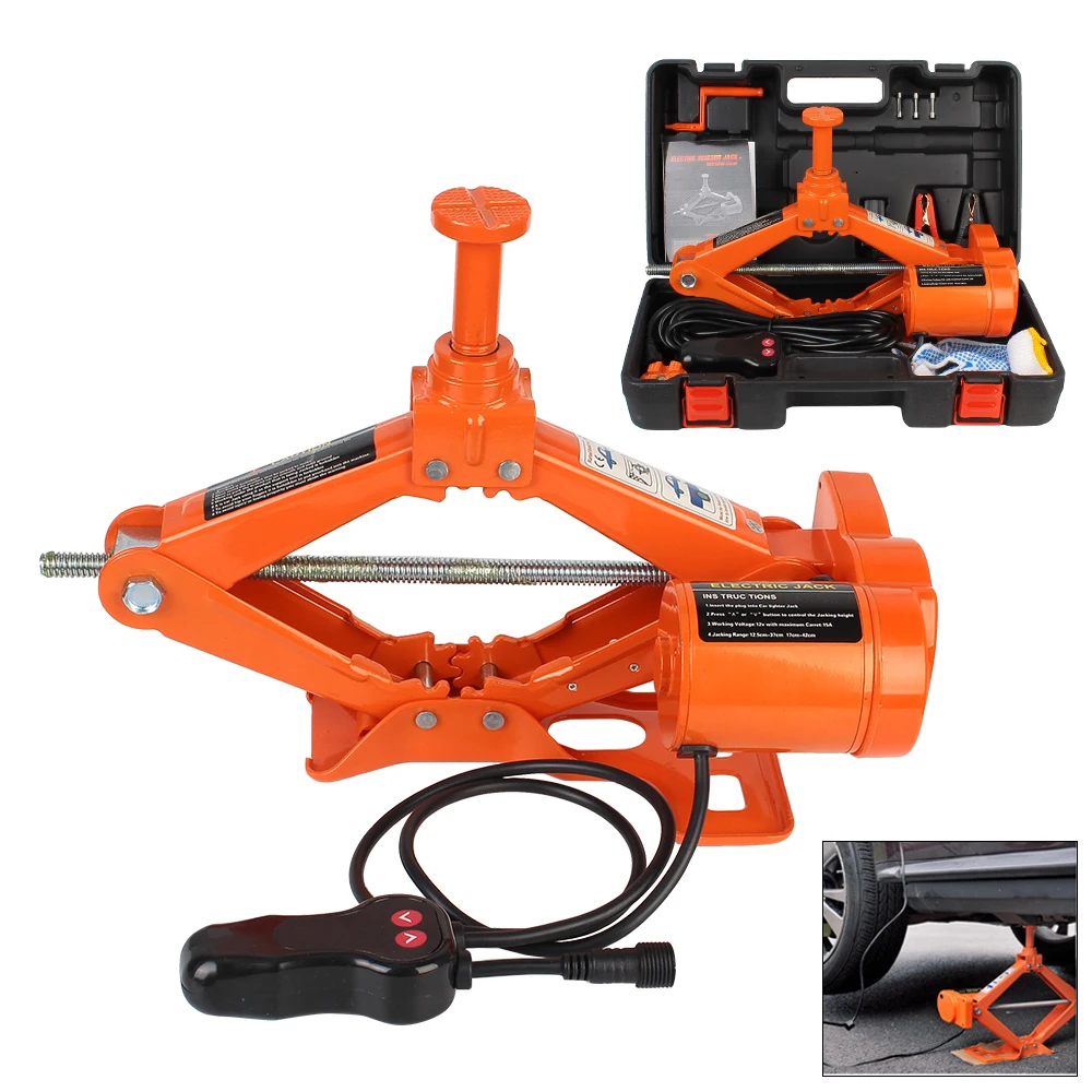 Electric Scissor DC 12V Car Jack 3Ton Auto Jack Lifting Machinisms Tire