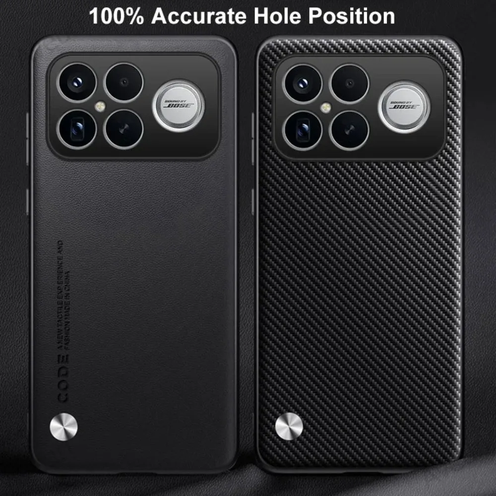 Ultra Thin Vegan Leather Shockproof Silicone Phone Case - Minimalist Design