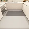 Simple Modern Kitchen Floor Mat Waterproof Oil-proof Wipeable Washable Anti-slip PVC Leather Carpet Balcony Rug Ковер Tapis 러그 2
