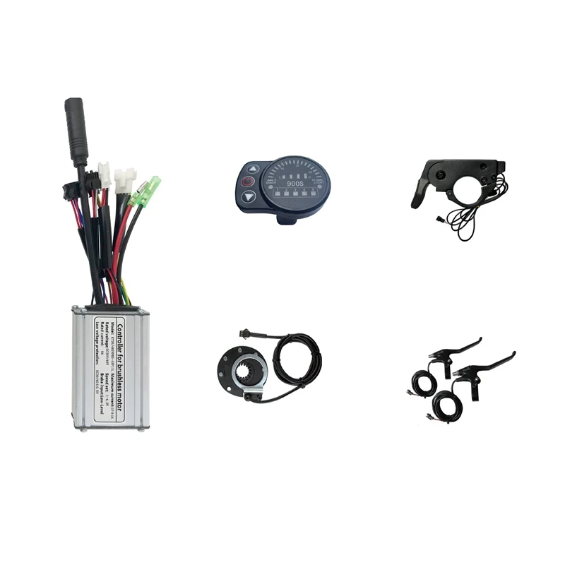 

E-Bike Sine Wave Brushless Controller 36V 48V 350W 17A +LED900S Display E-Bike Light Display