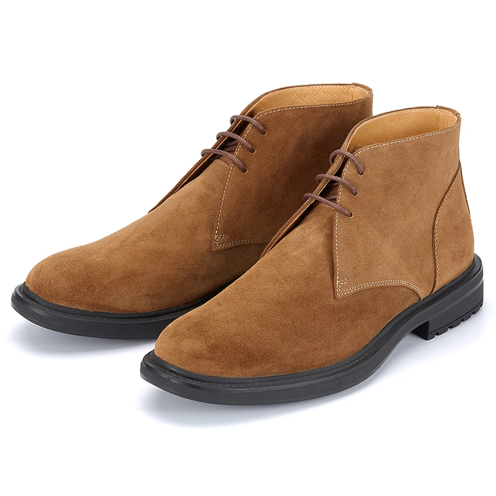 New Fashion Top Grade Genuine Leather Suede Casual Boots for Men Comfortable Anti-Odor Outdoor Party Daily Life