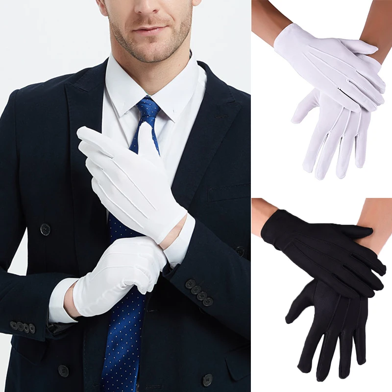 Summer Spandex Gloves Men Women Sunscreen Driving Glove Etiquette Thin Stretch Dance Tight Gloves