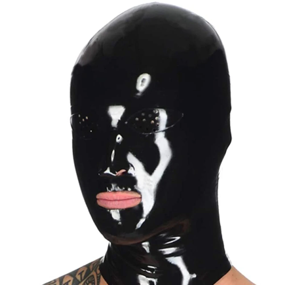 Face Mask 3D Face Masks Party Masks Latex Mask with Zipper Role Playing Fetish Party Props Men Open Mouth and Nose