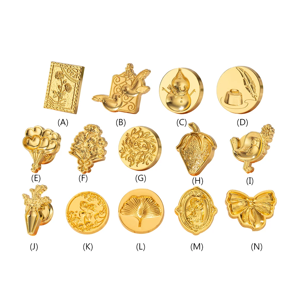 Special-shaped Stamps Print Head Classic Vintage Wax Sealing Head DIY Manual Account Invitation Envelope for Gift Scrapbooking