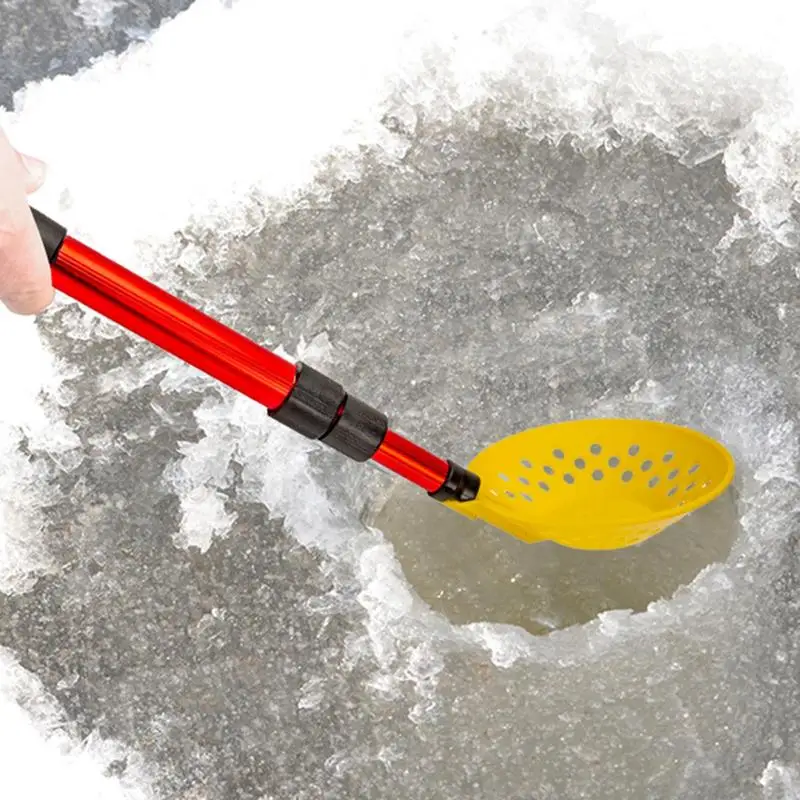 Ice Fishing Scoop Skimmer Adjustable Length Ice Fishing Scooper Shovel Comfortable Scooper Gear